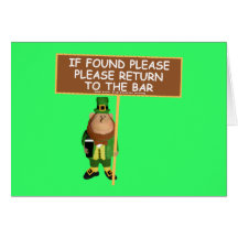 Funny leprechaun card