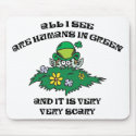 Funny Leprechaun - Green Humans Gift mousepads