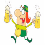 funny leprechaun lady serving beer photo sculptures