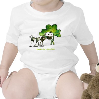 Funny Leprochaun St. Patricks Day Baby Onesies Tee Shirts by zooogle