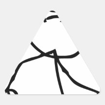 Funny "Like a Boss" meme Triangle Stickers