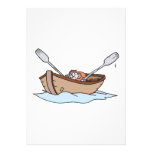 funny little boy in boat custom invitations