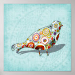Funny Little Whimsical  Bird posters
