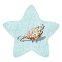Funny Little Whimsical  Bird Sticker