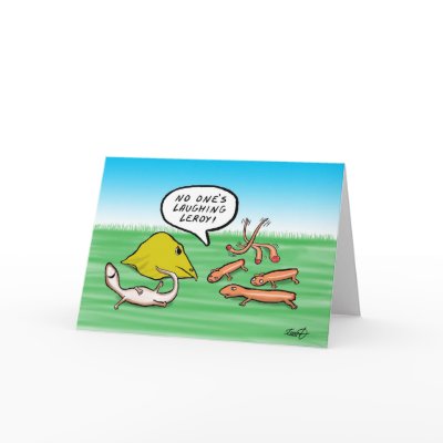 Funny Lizard Greeting card by bad_Onions