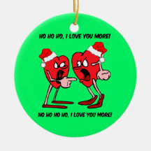 Funny love christmas tree ornaments