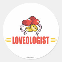 Funny Love, Rings, Marry Round Sticker