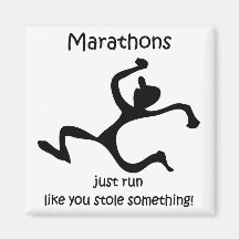 Funny marathon magnets