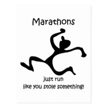 Funny marathon postcards