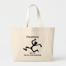 Funny marathon tote bag