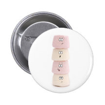 funny marshmallow characters buttons