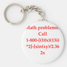 funny math joke key chains