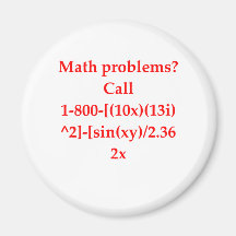 funny math joke magnet