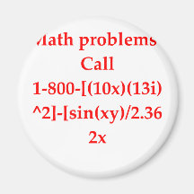 funny math joke magnet