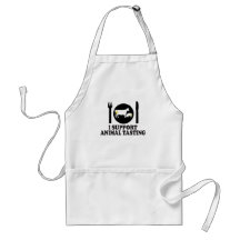 Funny meat eating apron