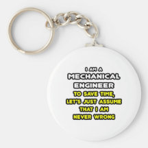 Funny Mechanical Engineer T-Shirts and Gifts Keychain