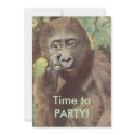 Funny Meh Gorilla Party Invitations