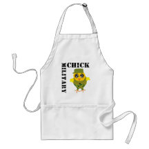 Funny Military Chick Apron