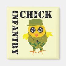 Funny Military Chick - Infantry Chick Fridge Magnets