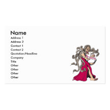 funny miss monster ugly pageant winner cartoon business cards
