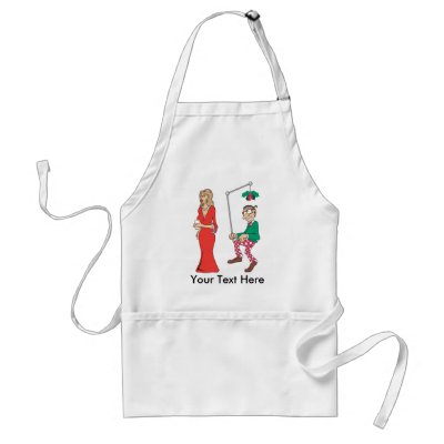 Funny Mistletoe Stalker Apron by giftgasms