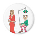 Funny Mistletoe Stalker magnets