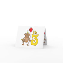 Funny Monkey 3rd Birthday Cards