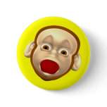 Funny Monkey Birthday Button