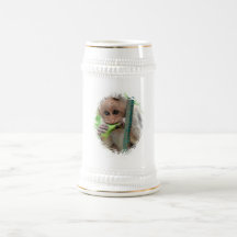 Funny Monkey Picture Beer Stein Mug