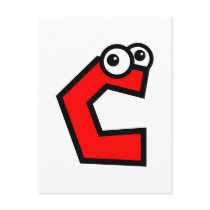 Funny Monogram Letter C postcards
