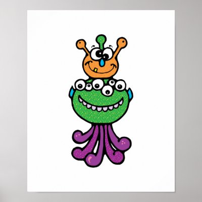 funny monster posters by doonidesigns