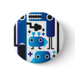 Funny monsters graphics on button