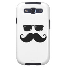 Funny moustache and sunglasses face