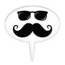 Funny moustache and sunglasses face