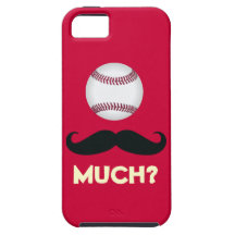Funny Moustache Baseball Much iPhone 5 Case