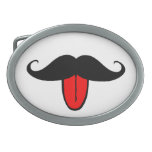 Funny moustache belt buckle