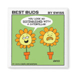 Funny Moustache Flower Cartoon Fridge magnets