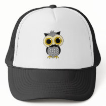 funny moustache owl mesh hats