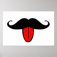 Funny moustache posters