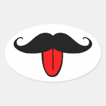 Funny moustache stickers