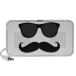 Funny Moustache Sunglasses Doodle Speakers