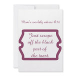 Funny mum quotes on t-shirts and gifts for mum. invitations