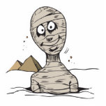 funny mummy popping out photo sculptures