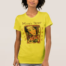 Funny Mum's Diner WaitressT-Shirt UK / Bristish