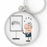 funny music professor teacher cartoon key chains