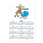 funny nanny goat pushing stroller cartoon business cards