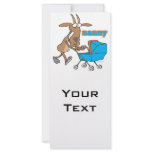 funny nanny goat pushing stroller cartoon rack cards