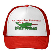 Funny Narwhal Christmas hats