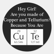 Funny Nerd Chat Up Line Round Sticker