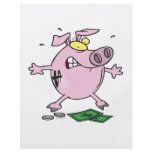 funny nervous piggy bank personalized flyer